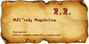 Mándy Magdolna névjegykártya