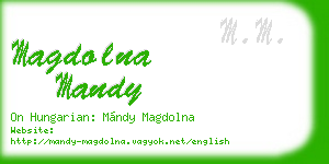 magdolna mandy business card